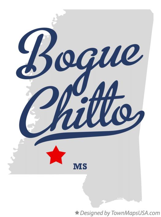 Map of Bogue Chitto Mississippi MS