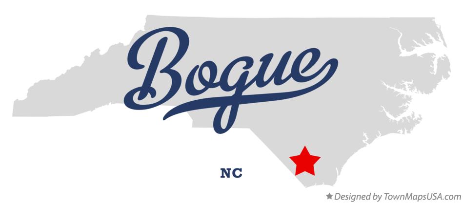 Map of Bogue North Carolina NC