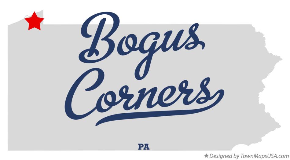 Map of Bogus Corners Pennsylvania PA