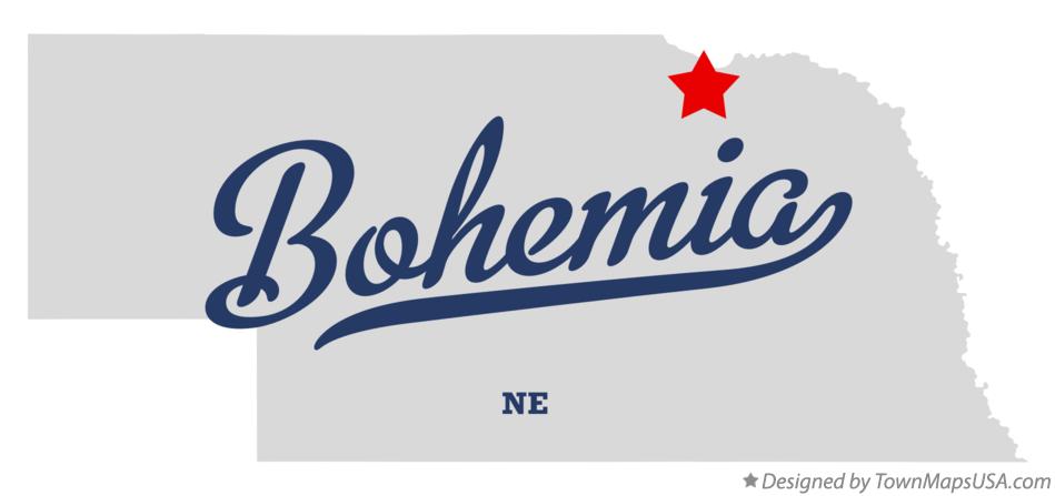 Map of Bohemia Nebraska NE