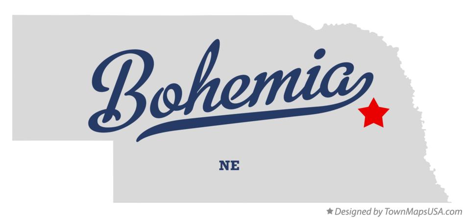 Map of Bohemia Nebraska NE