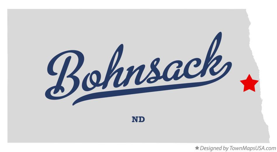 Map of Bohnsack North Dakota ND