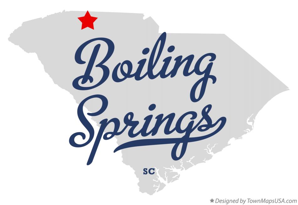 Map of Boiling Springs South Carolina SC