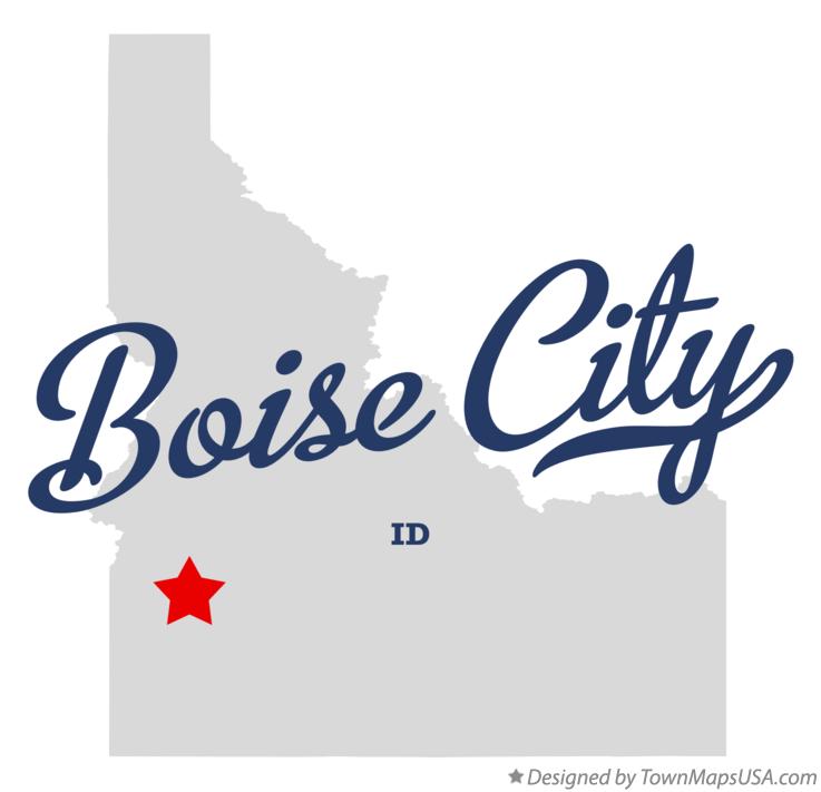 Map of Boise City Idaho ID