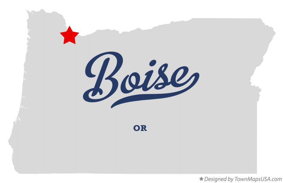 Map of Boise Oregon OR