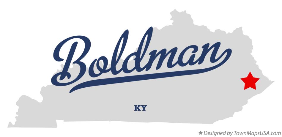 Map of Boldman Kentucky KY