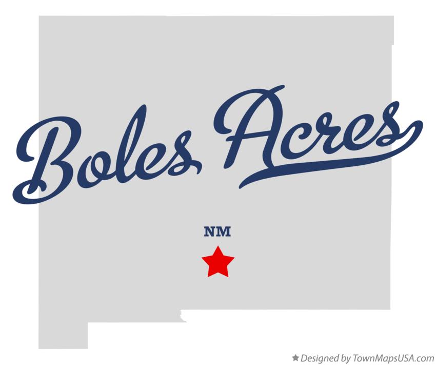 Map of Boles Acres New Mexico NM