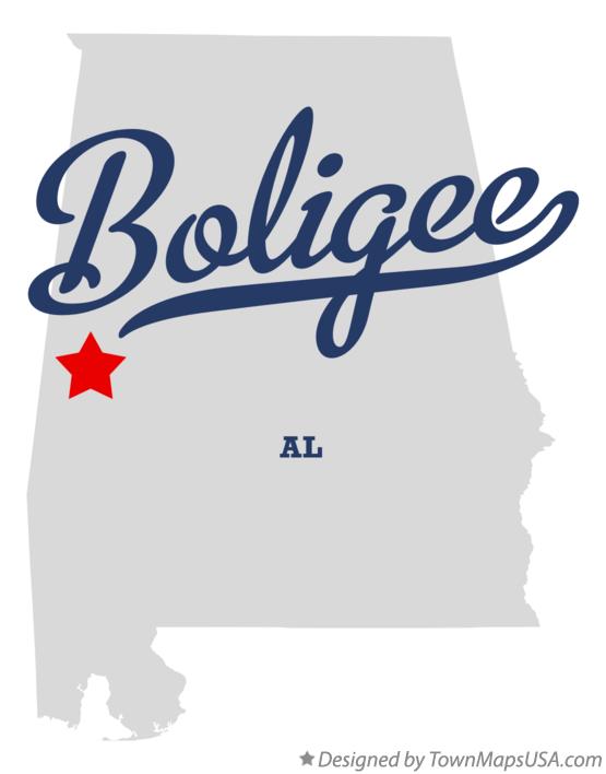 Map of Boligee Alabama AL