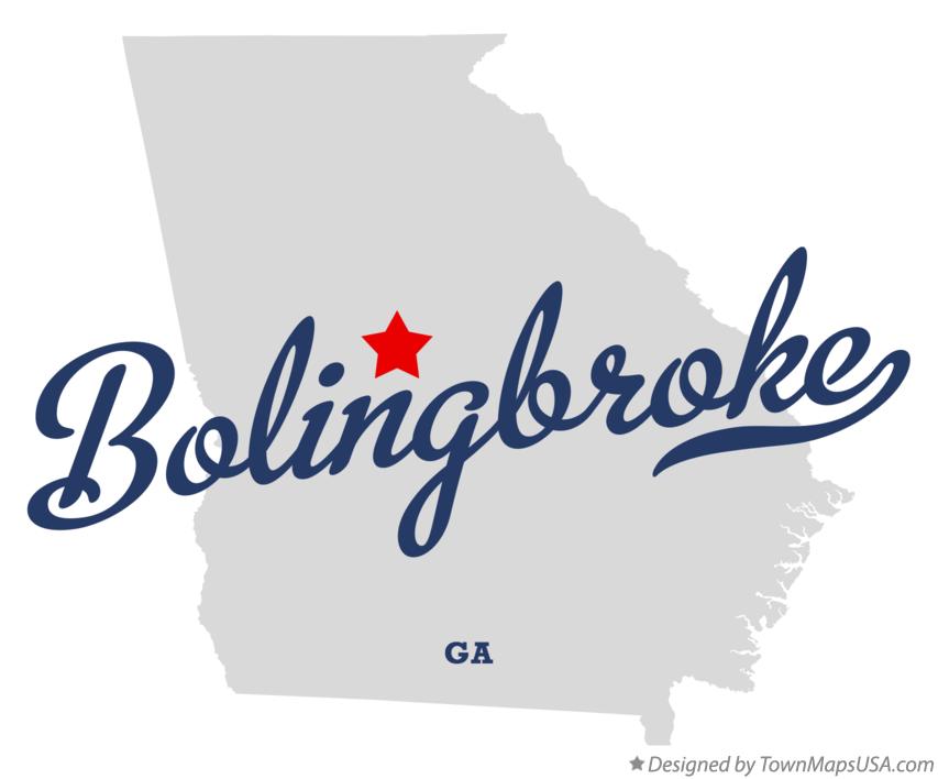 Map of Bolingbroke Georgia GA
