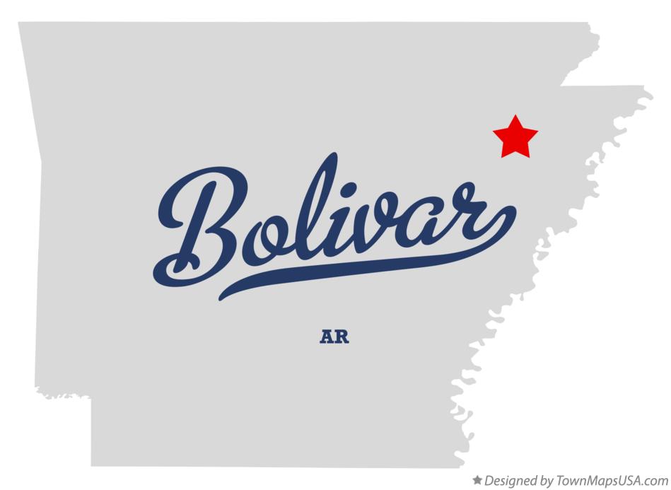Map of Bolivar Arkansas AR