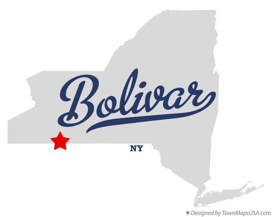 Map of Bolivar New York NY
