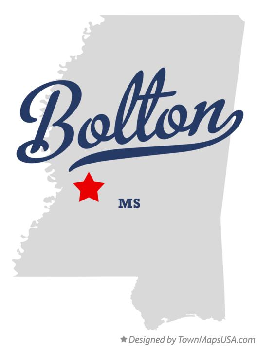 Map of Bolton Mississippi MS