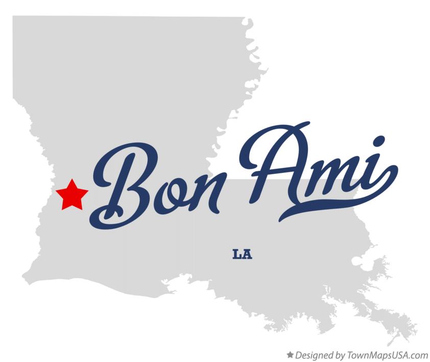 Map of Bon Ami Louisiana LA