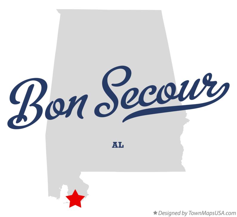 Map of Bon Secour Alabama AL