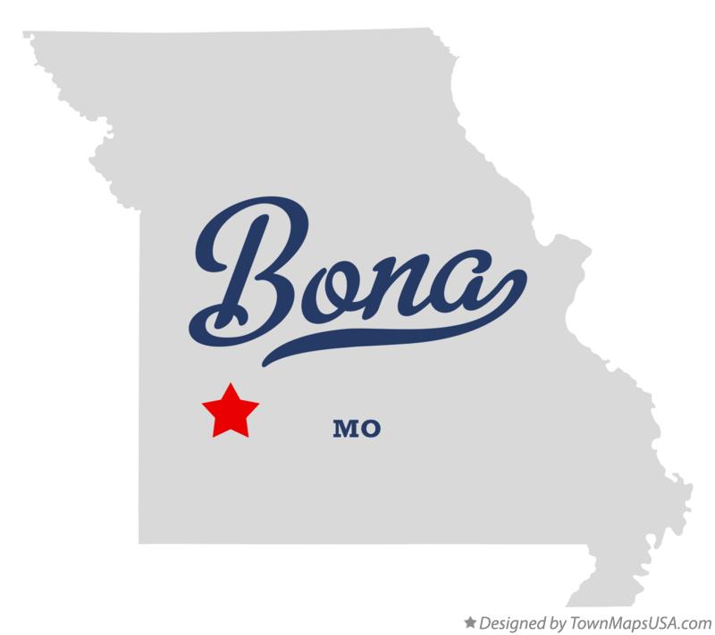 Map of Bona Missouri MO
