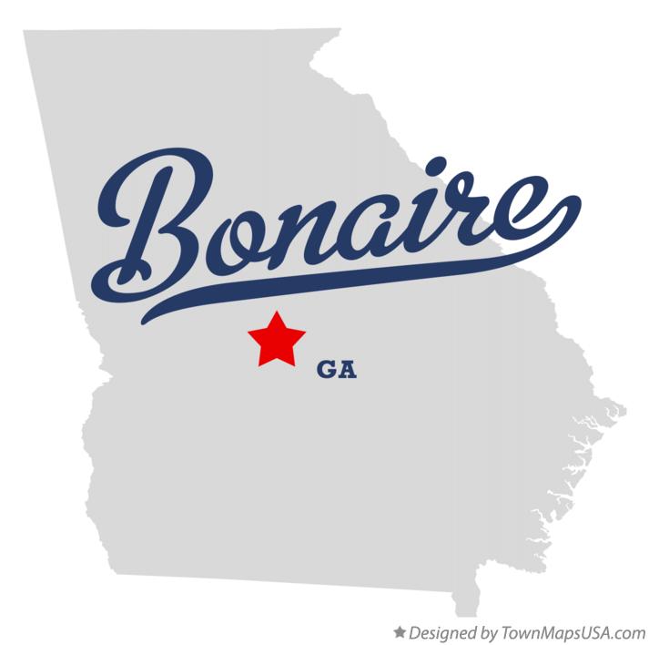 Map of Bonaire Georgia GA