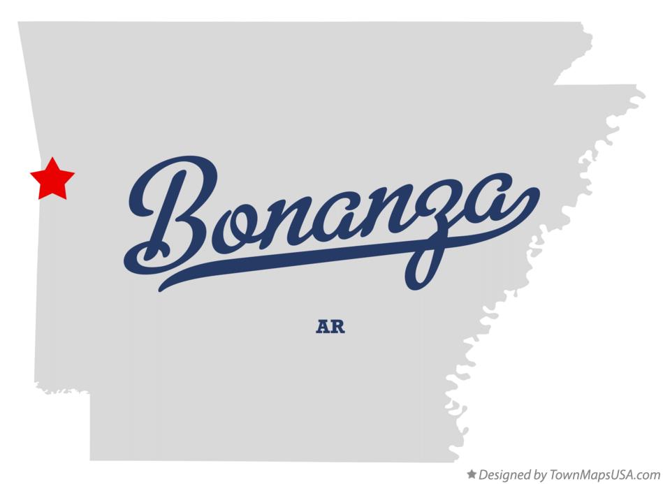 Map of Bonanza Arkansas AR