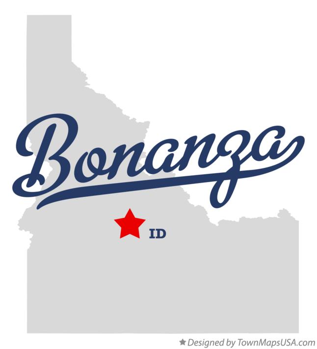 Map of Bonanza Idaho ID