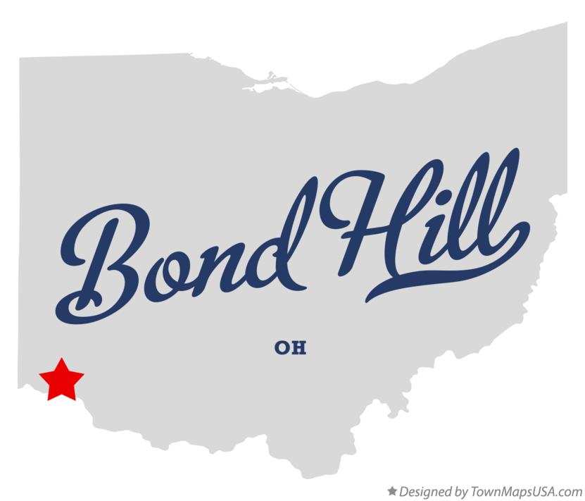 Map of Bond Hill Ohio OH
