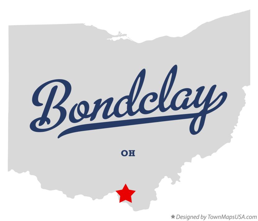 Map of Bondclay Ohio OH