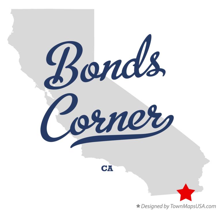 Map of Bonds Corner California CA