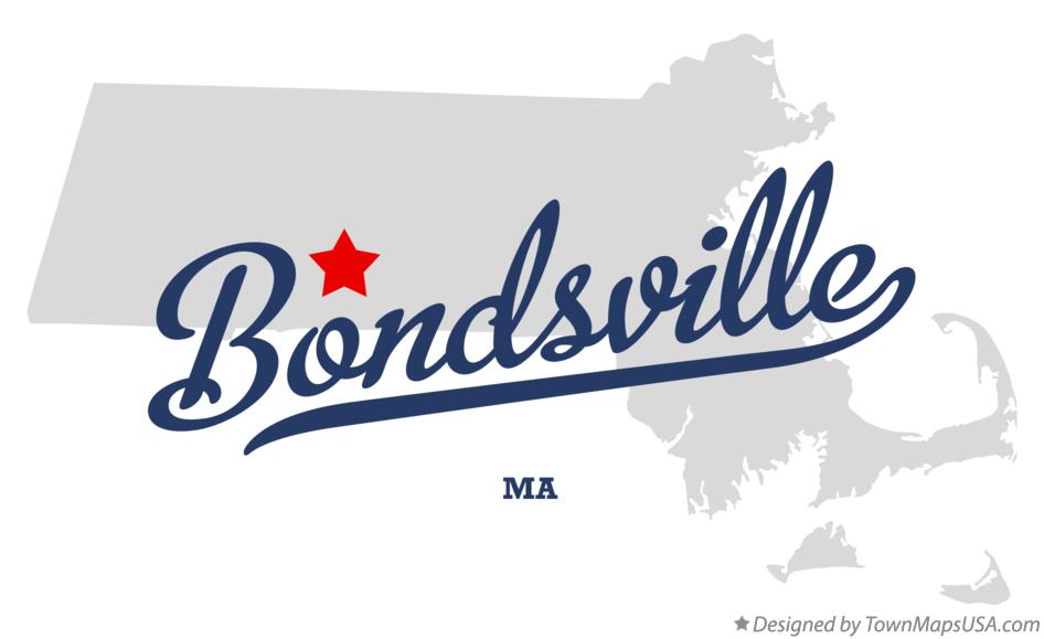 Map of Bondsville Massachusetts MA