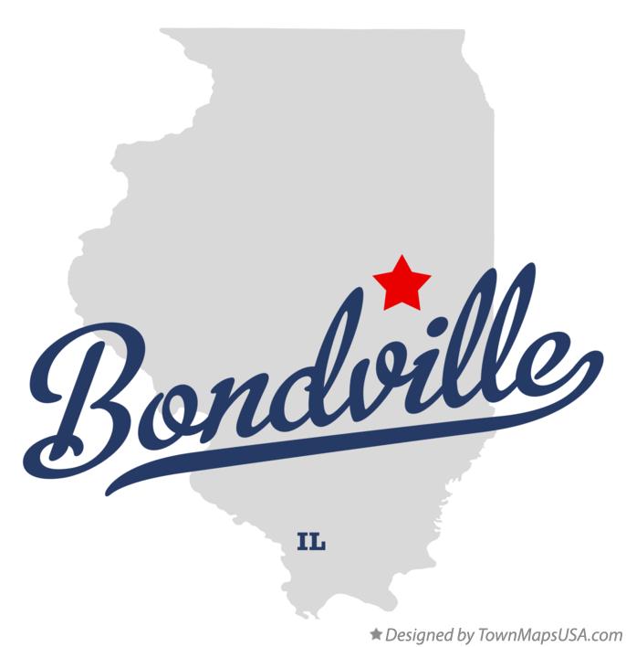 Map of Bondville Illinois IL