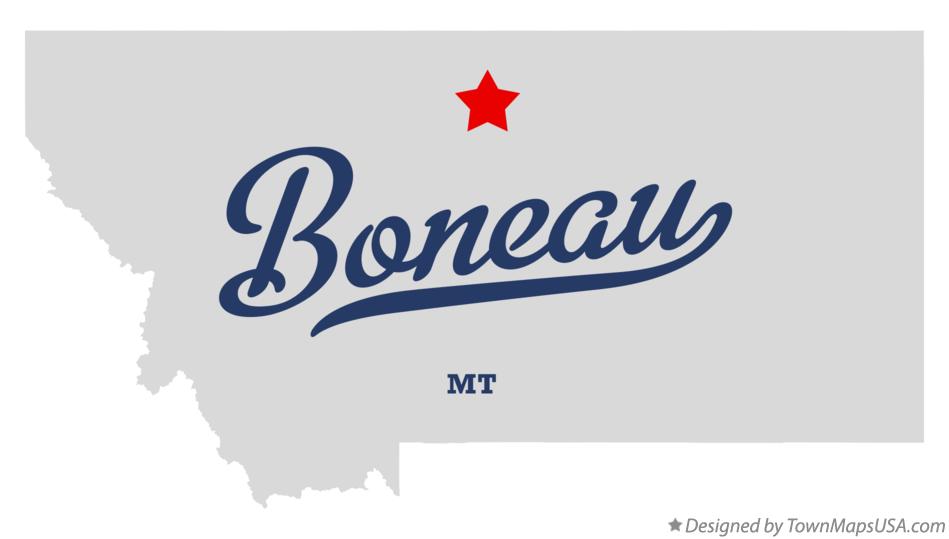 Map of Boneau Montana MT