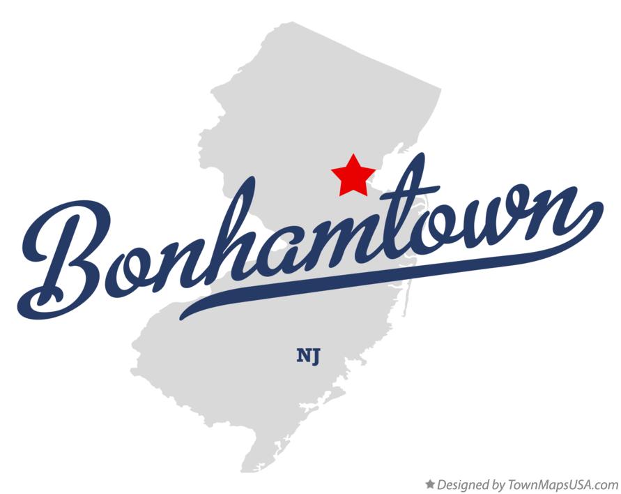 Map of Bonhamtown New Jersey NJ