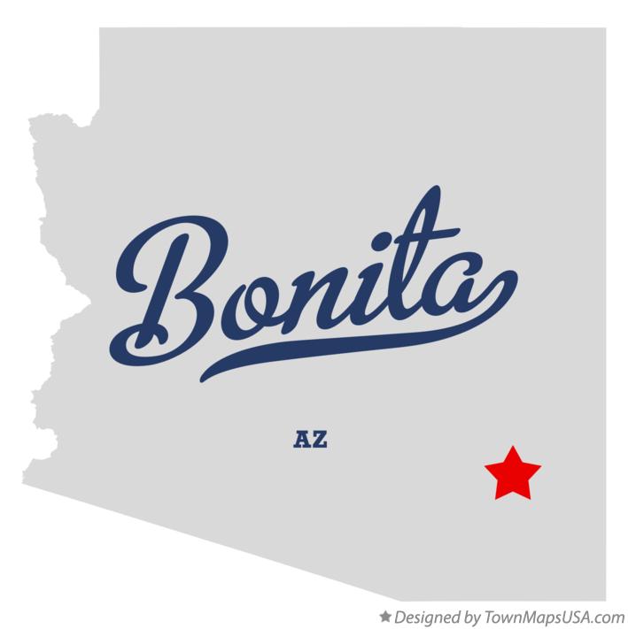 Map of Bonita Arizona AZ
