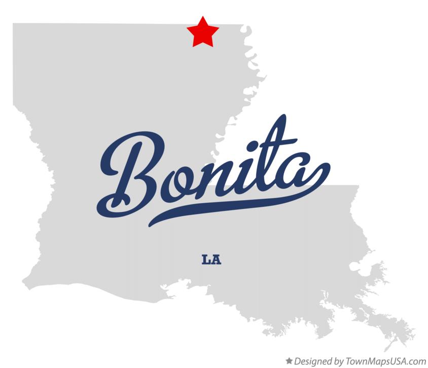 Map of Bonita Louisiana LA