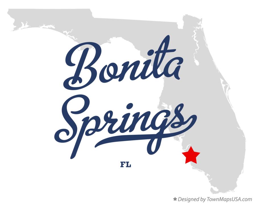 Map of Bonita Springs Florida FL