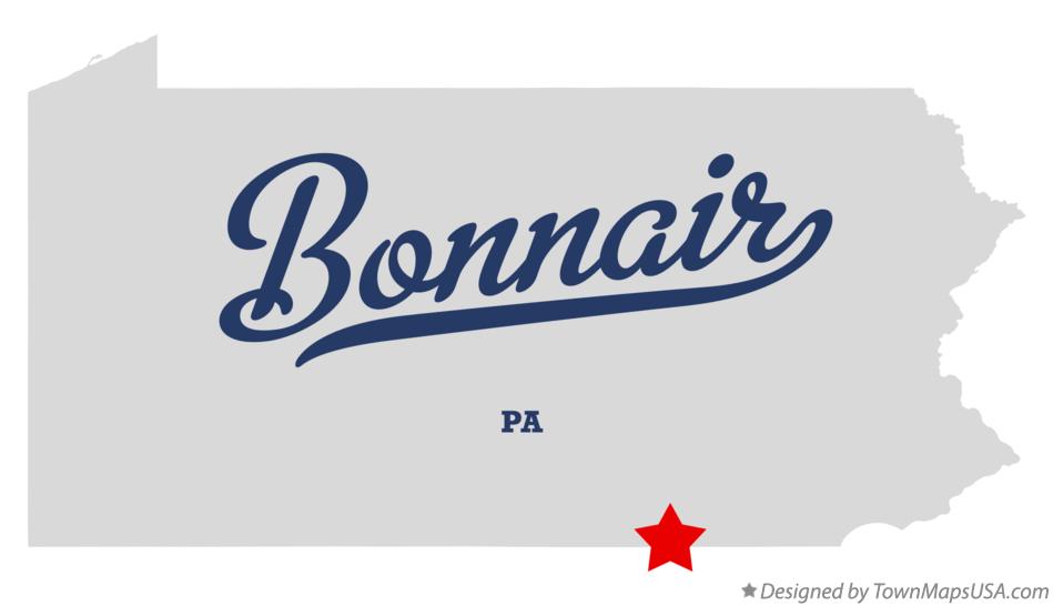Map of Bonnair Pennsylvania PA