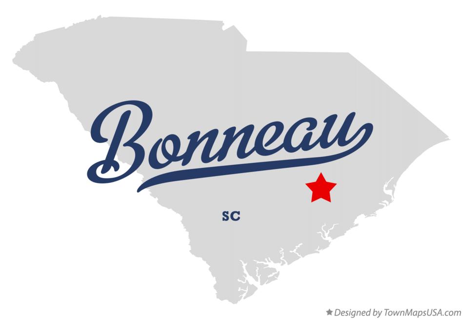 Map of Bonneau South Carolina SC