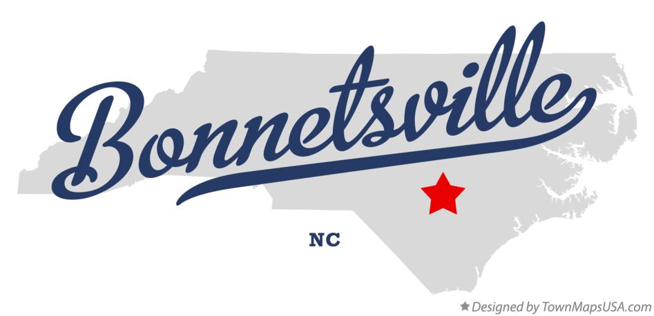 Map of Bonnetsville North Carolina NC