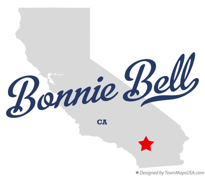 Map of Bonnie Bell California CA