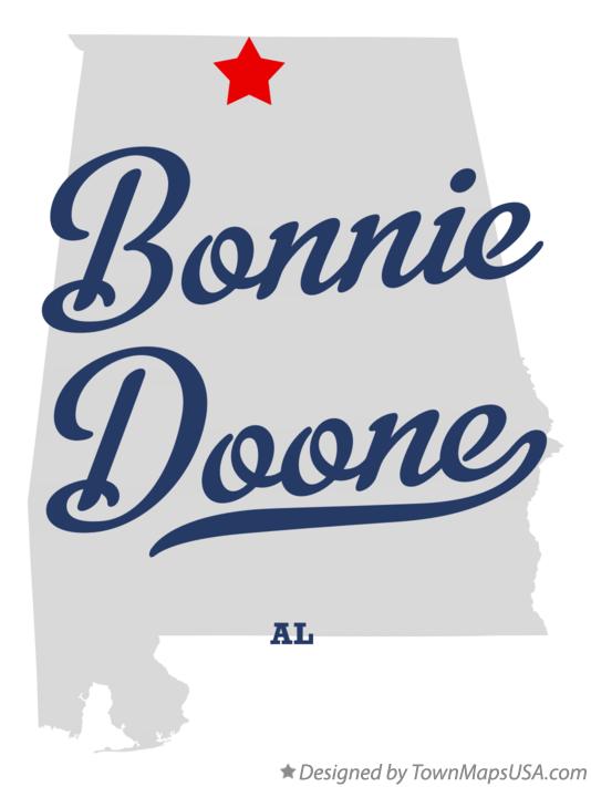 Map of Bonnie Doone Alabama AL