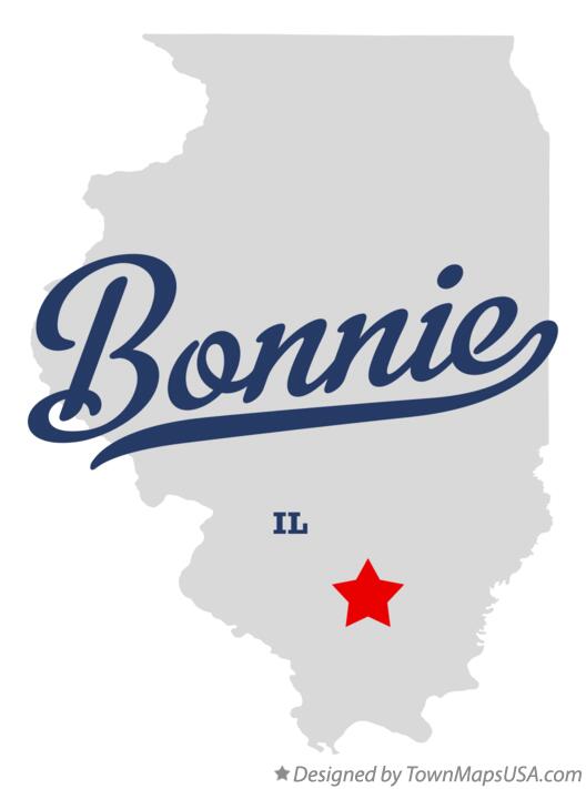 Map of Bonnie Illinois IL