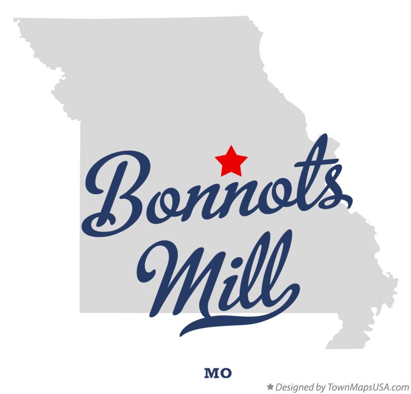 Map of Bonnots Mill Missouri MO