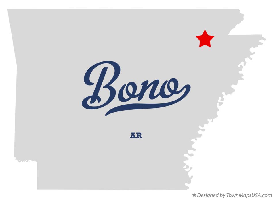 Map of Bono Arkansas AR