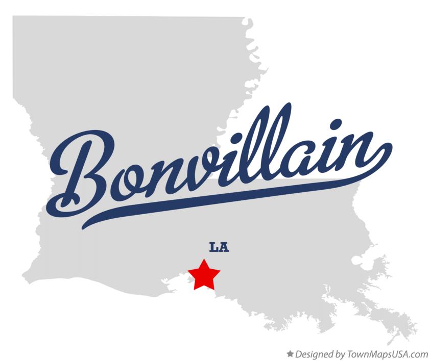 Map of Bonvillain Louisiana LA