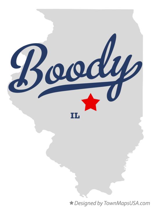 Map of Boody Illinois IL