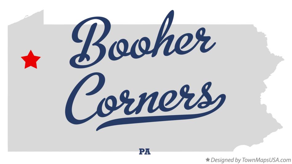 Map of Booher Corners Pennsylvania PA