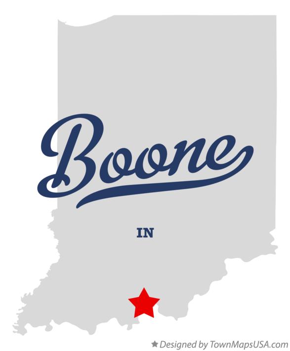 Map of Boone Indiana IN