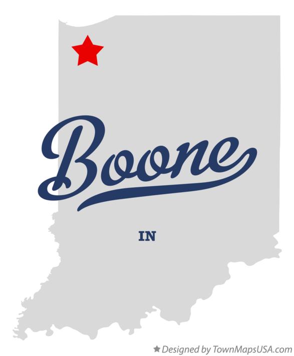 Map of Boone Indiana IN