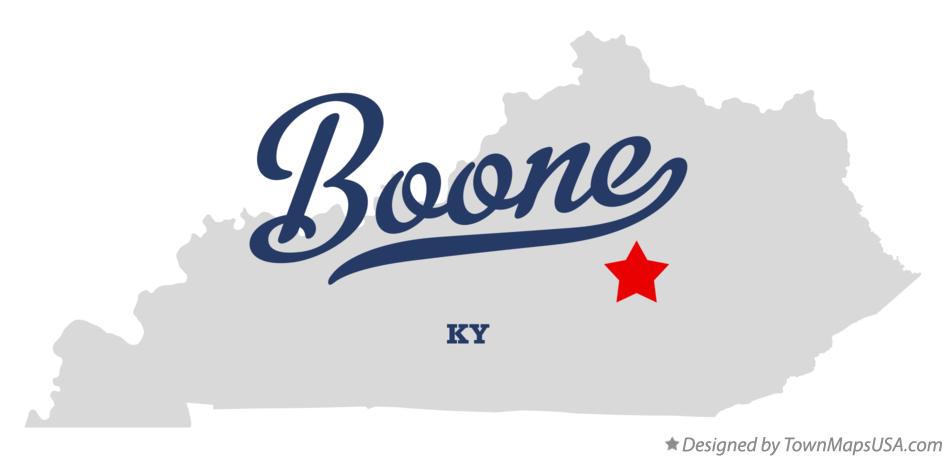 Map of Boone Kentucky KY