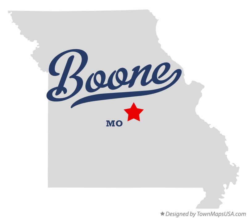 Map of Boone Missouri MO