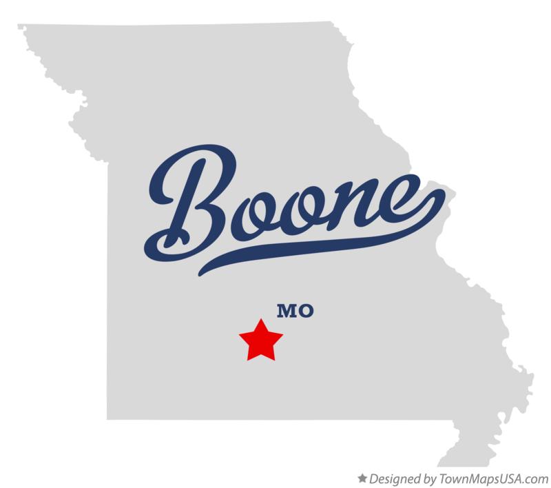 Map of Boone Missouri MO