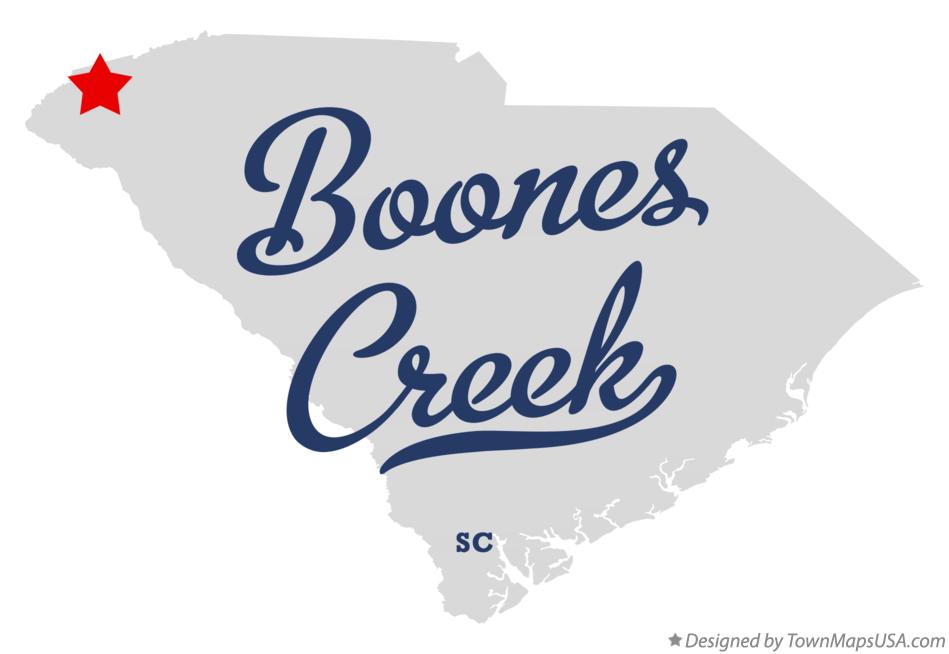 Map of Boones Creek South Carolina SC