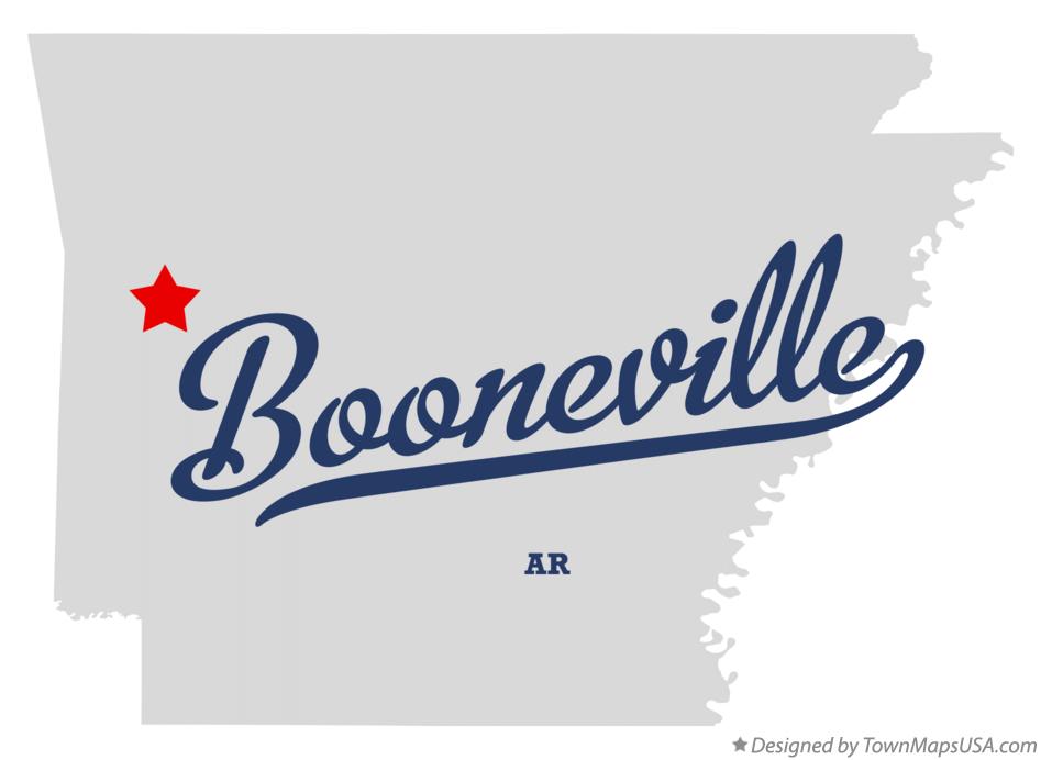 Map of Booneville Arkansas AR